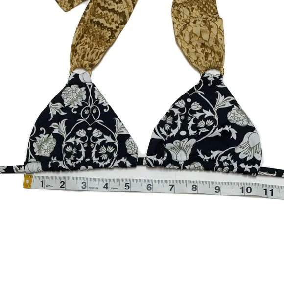 Cia Maritima Snakeskin Floral Thong Bikini - Picture 7 of 14